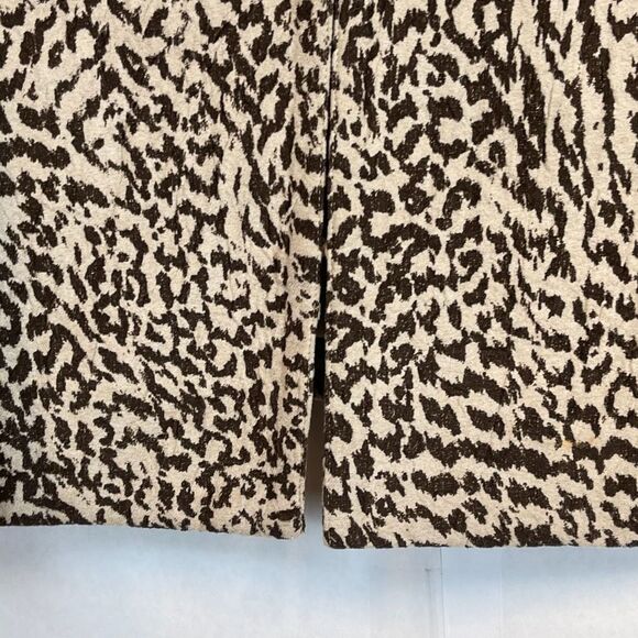 CHICO’S Jacket XL Brown Leopard Print Beaded Sequins Lined Long Sleeve Size 3 - Picture 6 of 12